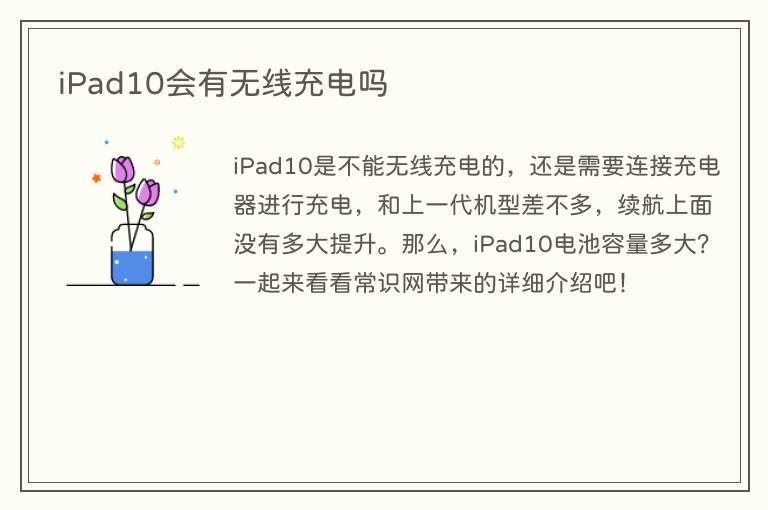 iPad10会有无线充电吗